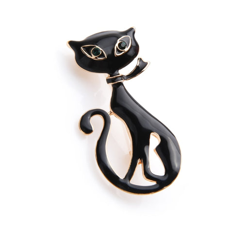 Broche Chat<br> Espion Noir