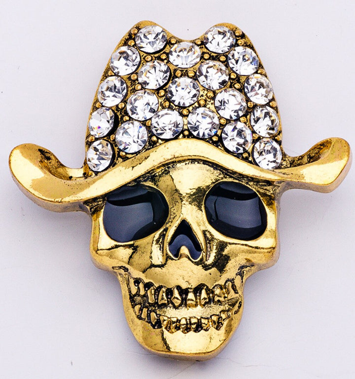 Broche Halloween Bling Bling Skull