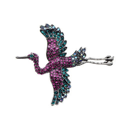 broche oiseau cigogne féerique