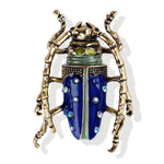 Broche scarabée bleu égyptien
