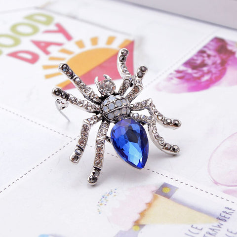 Broche Araignée <br>Déesse Azur