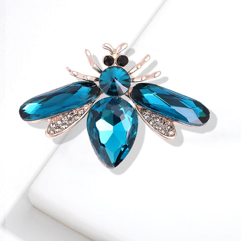 Broche Abeille <br>Bleu de Minuit