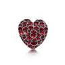 Broche Fleur Coquelicot Coeur Garni