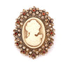 broche camée ornée d'étoiles