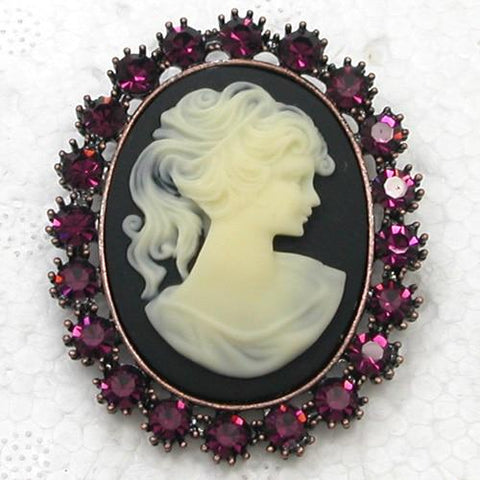 Broche Camée<br> Noir & Blanc