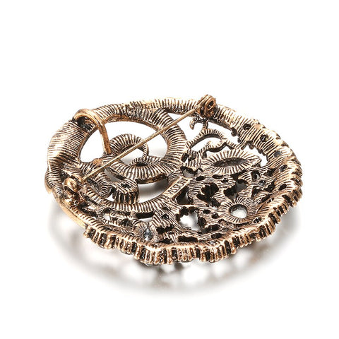 Broche ancienne unique des années 1950, bijou fantaisie, style Art nouveau. - France Broche ancienne unique des années 1950, bijou fantaisie, style Art nouveau. - France