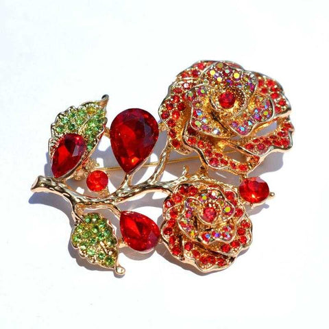 Broche Fleur <br>Rose Eldorado