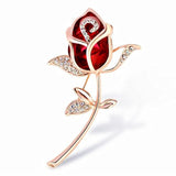 broche rose royale rouge