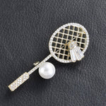 Broche Originale<br> Badminton Élégance