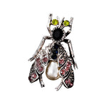 broche scarabée volant perlé