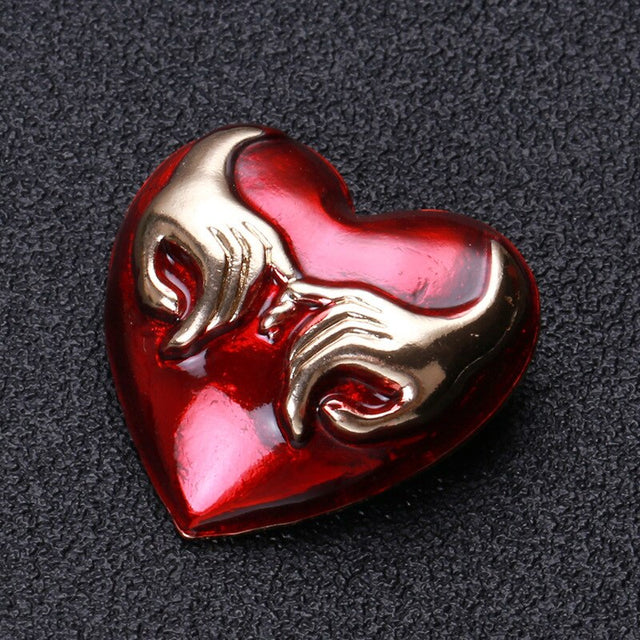 Broche Cœur Ying & Yang