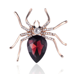 broche araignée grenat
