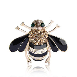 Broche Abeille Yeux Émeraudes