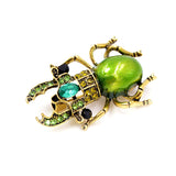 Broche scarabée vert vie éternelle