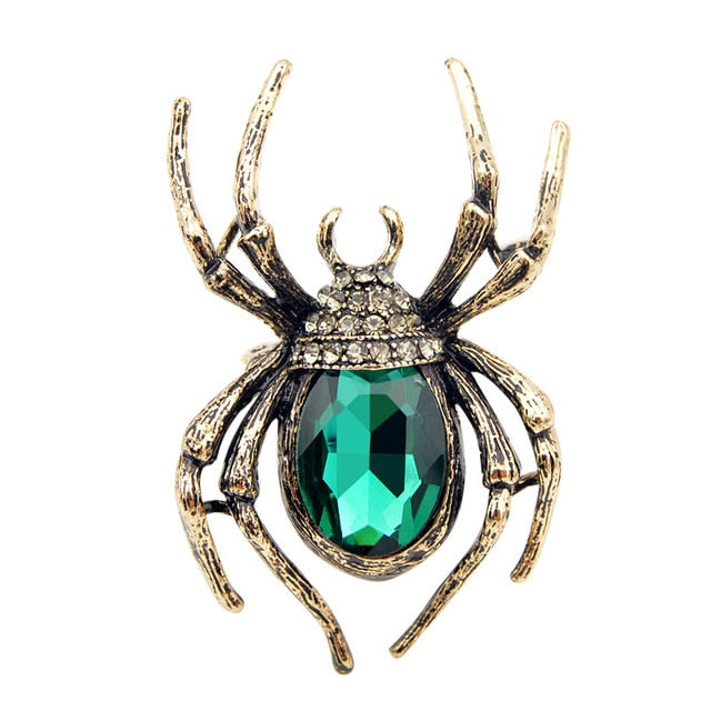broche araignée cristal de jade