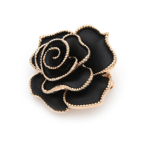 Broche Fleur <br>Rose Noire