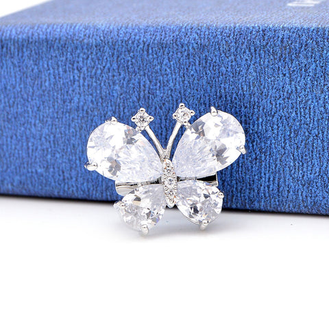 Broche Papillon<br> Crystal Clear